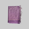 Lavender Tissue Silk Saree With Simple Border