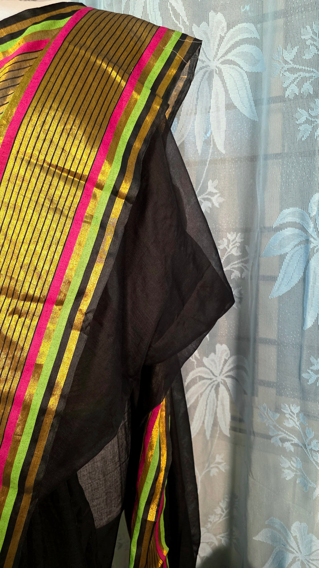 Mulcotton saree with tussels
