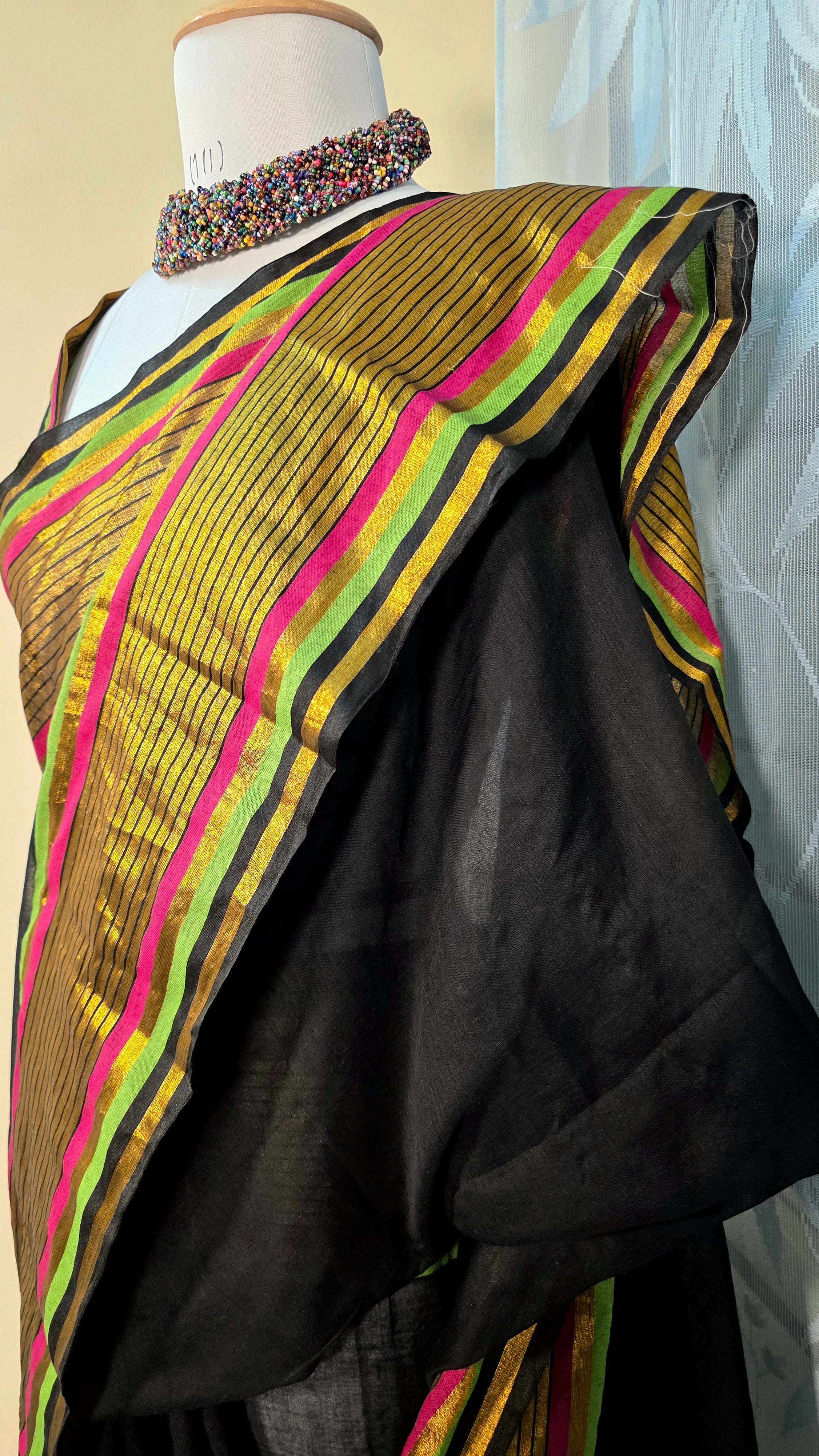 Mulcotton saree with tussels