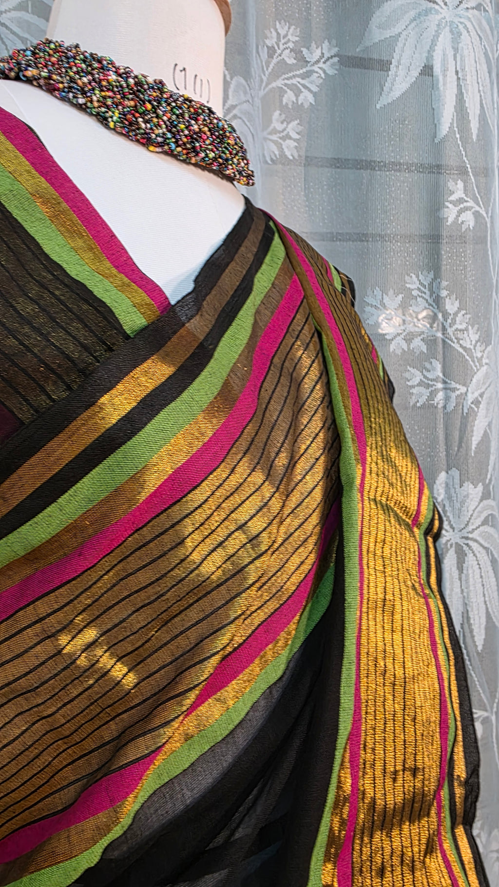 Mulcotton saree with tussels
