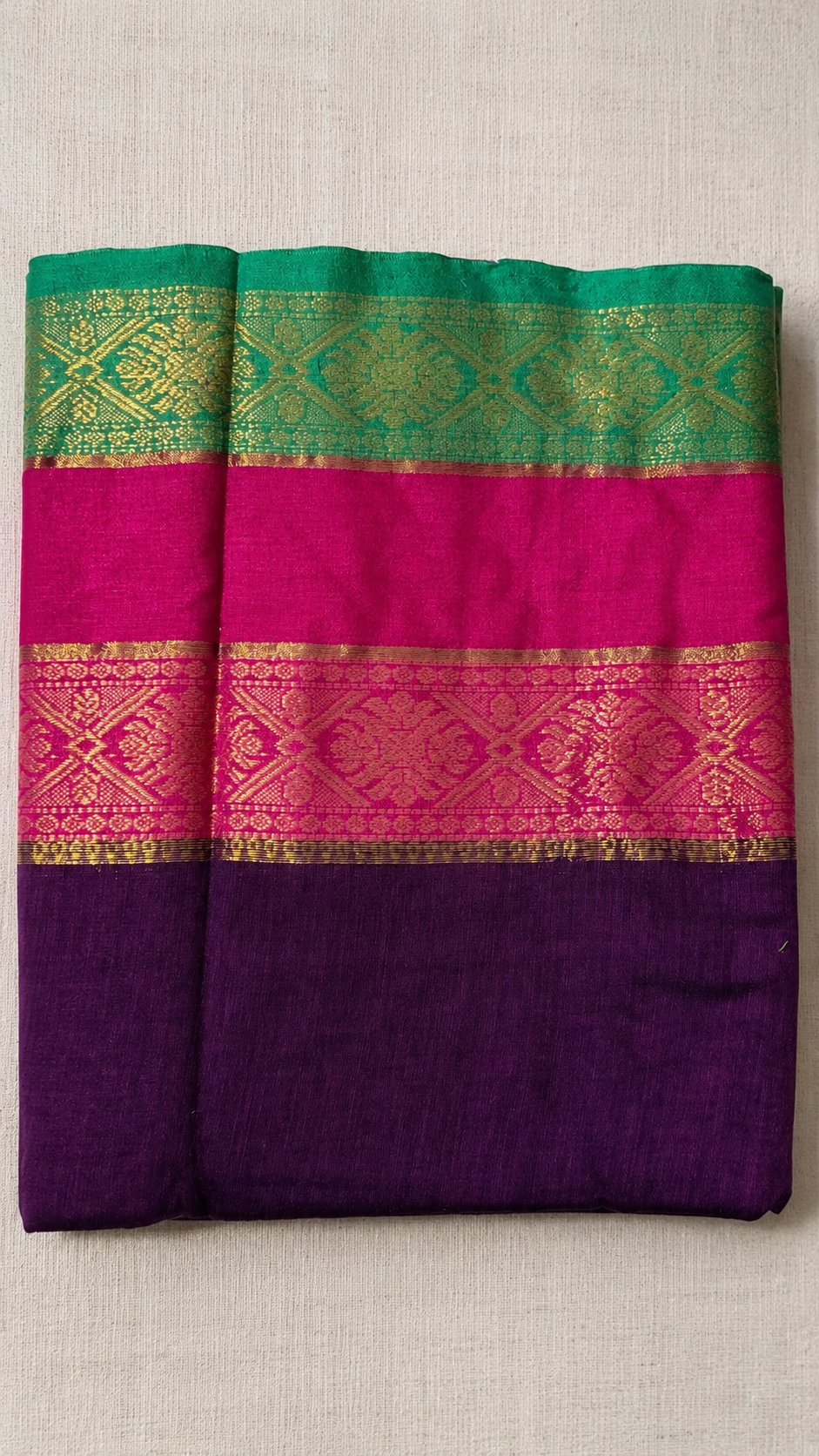 Mulcotton kanchi border saree