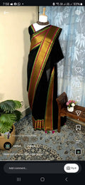 Mulcotton saree with tussels